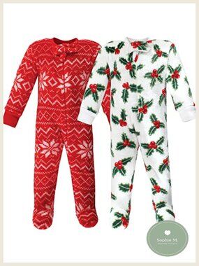 2-Pack Plush Sleep and Play, 100% Polyester, Long Sleeve, Zipper, Infant Footie